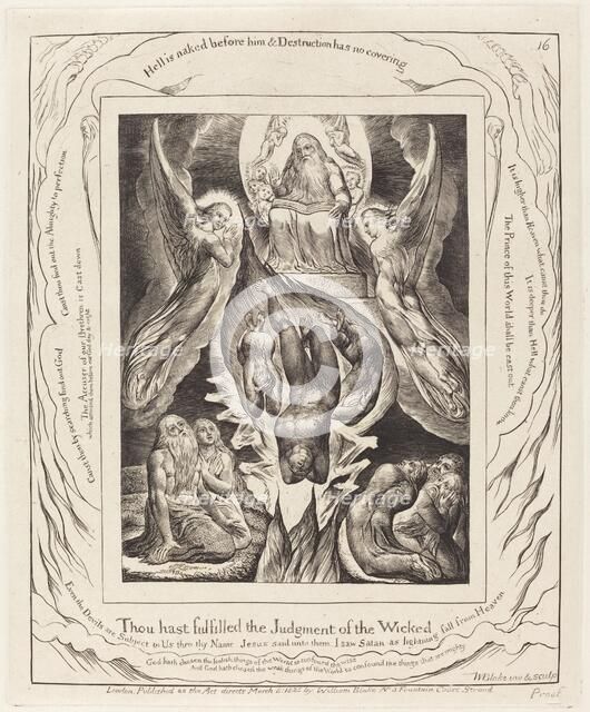 The Fall of Satan, 1825. Creator: William Blake.