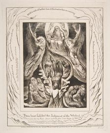 The Fall of Satan, from Illustrations of the Book of Job, 1825-26. Creator: William Blake