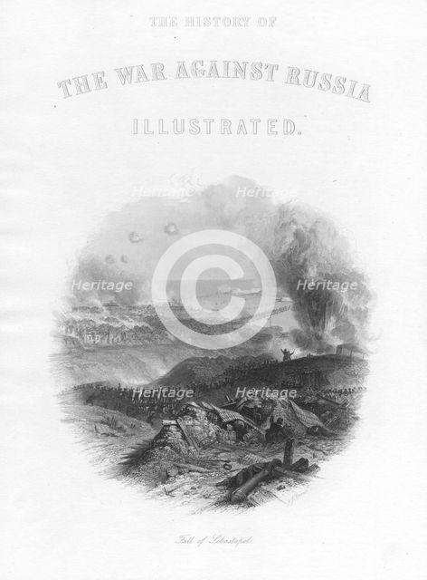 The fall of Sevastopol (Sebastopol), 1855. Artist: Anon