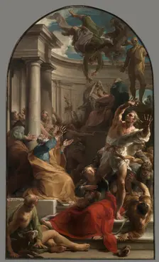 The Fall of Simon Magus, c. 1745- 1750. Creator: Pompeo Batoni (Italian, 1708-1787), studio of