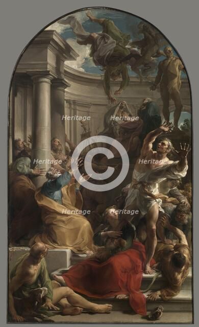 The Fall of Simon Magus, c. 1745- 1750. Creator: Pompeo Batoni (Italian, 1708-1787), studio of.