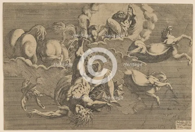 The Fall of Phaeton, 1545. Creator: Antonio Fantuzzi.