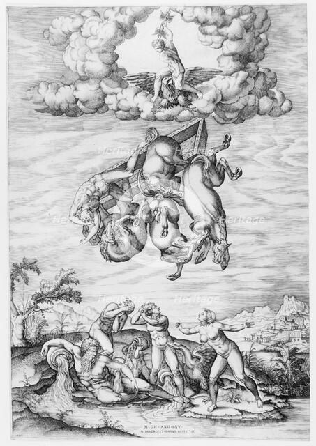 The Fall of Phaeton, 1540-66., 1540-66. Creator: Nicolas Beatrizet.