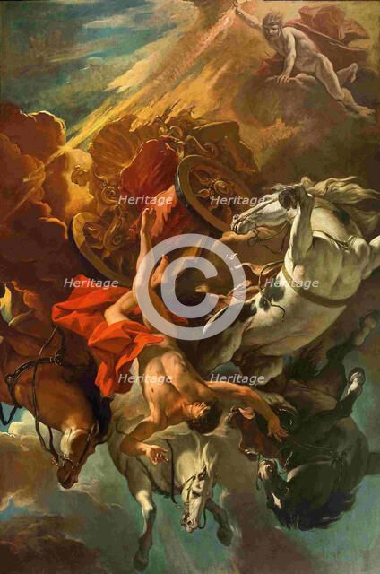The fall of Phaeton. Artist: Ricci, Sebastiano (1659-1734)