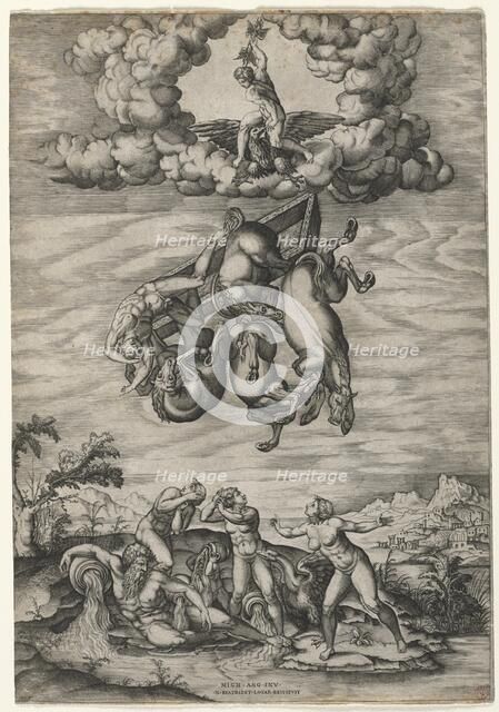 The Fall of Phaeton, c. 1545. Creator: Nicolas Beatrizet (French, 1515-after 1565).