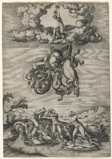The Fall of Phaeton, c. 1545. Creator: Nicolas Beatrizet (French, 1515-after 1565)