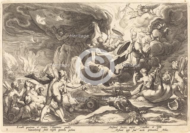 The Fall of Phaeton. Creator: Goltzius, Workshop of Hendrick, after Hendrick Gol.