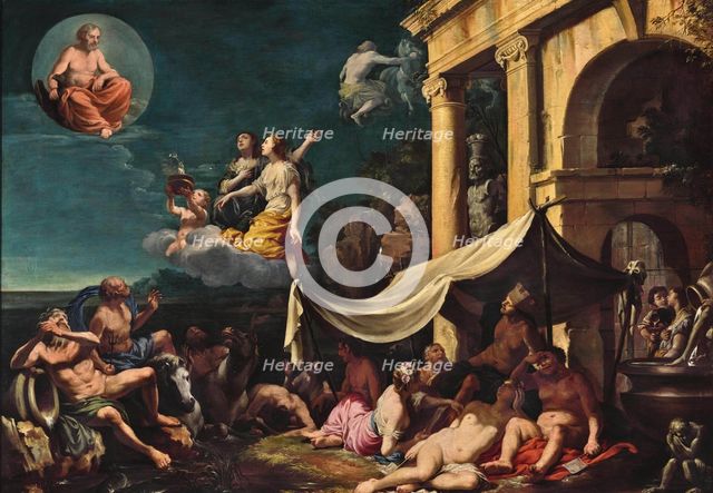 The fall of Phaeton. Creator: Heiss, Johann (1640-1704).