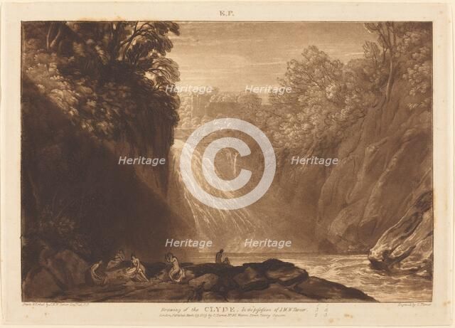 The Fall of the Clyde, published 1809. Creator: JMW Turner.
