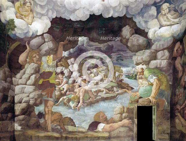 The Fall of the Giants (Sala dei Giganti), 1536. Artist: Romano, Giulio (1499-1546)