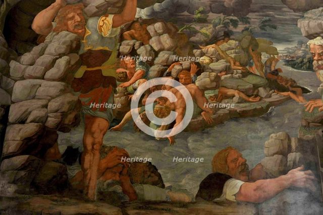 The Fall of the Giants (Sala dei Giganti), 1536. Artist: Romano, Giulio (1499-1546)