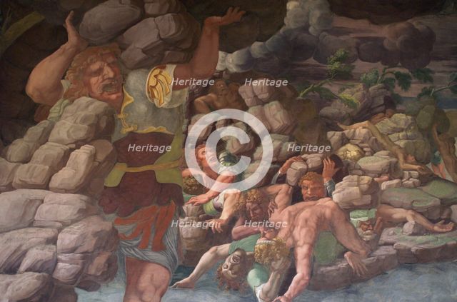 The Fall of the Giants (Sala dei Giganti). Artist: Romano, Giulio (1499-1546)