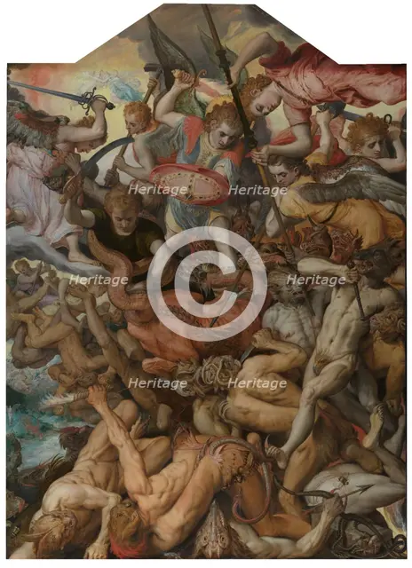 The Fall of the Rebel Angels, 1554. Creator: Frans Floris.
