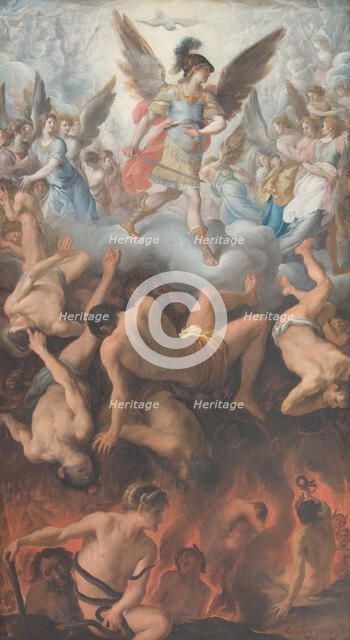 The Fall of the Rebel Angels, 1605. Creator: Caxés, Eugenio (1574-1634).