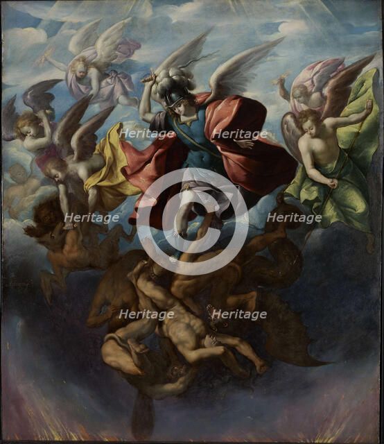 The Fall of the Rebel Angels, c. 1650. Creator: López de Arteaga, Sebastián (1610-1652).