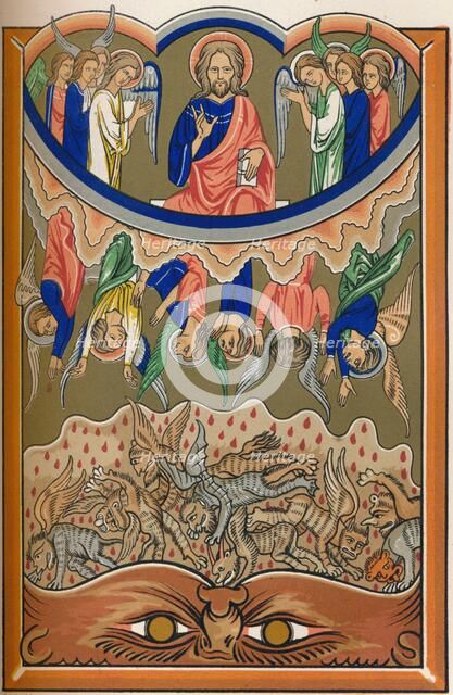 'The Fall of the Rebel Angels', c1260, (1849). Creator: Lemercier.