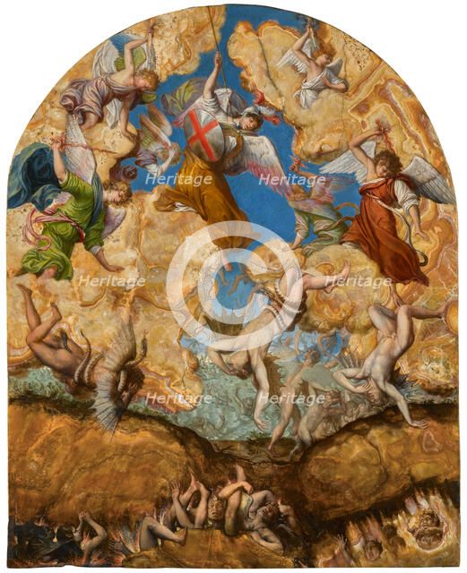 The Fall of the Rebel Angels, ca 1601. Creator: Gentileschi, Orazio (1563-1638).