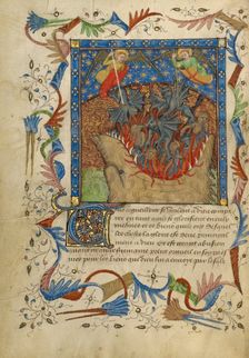 The Fall of the Rebel Angels; Livre de Bonnes Meurs, about 1430. Creator: Unknown