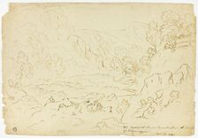The Fall of the River Tumble (recto), 1797. Creator: JMW Turner