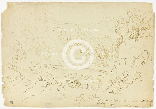 The Fall of the River Tumble (recto), 1797. Creator: JMW Turner.