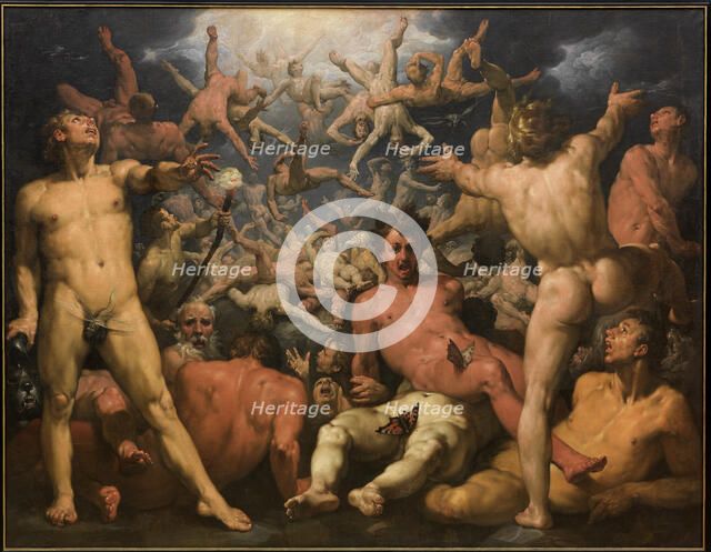 The Fall of the Titans, ca 1590. Artist: Haarlem, Cornelis Cornelisz., van (1562-1638)