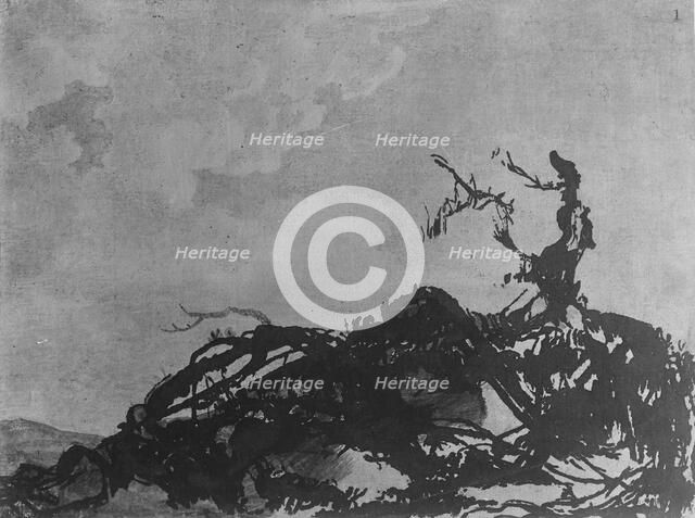 The Fallen Tree, ca. 1785. Creator: Alexander Cozens.