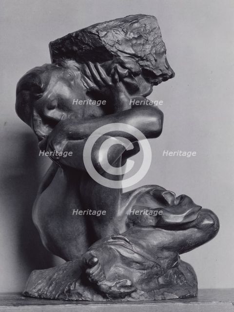The Fallen Caryatid Carrying Her Stone, Modeled 1881-82, cast 1902/24. Creator: Auguste Rodin.