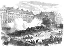 The fallen column in the Place Vendôme, Paris, 1871. Creator: Unknown