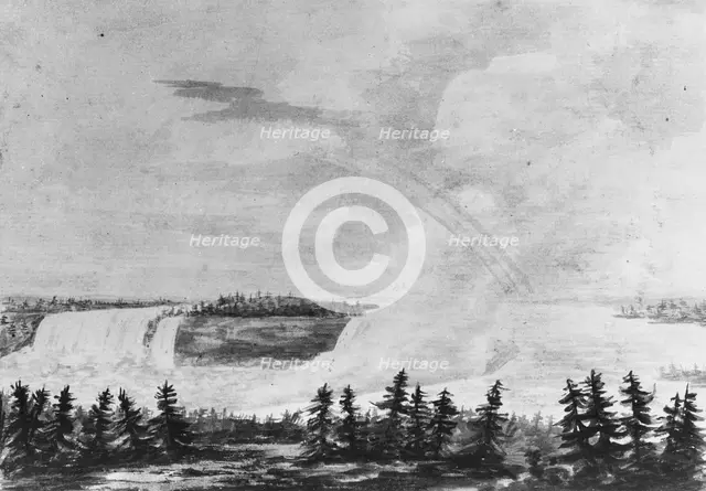 The Falls of Niagara (Copy after an Engraving in The Port Folio Magazine, March 1810), 1811-ca. 1813 Creator: Pavel Petrovic Svin'in.