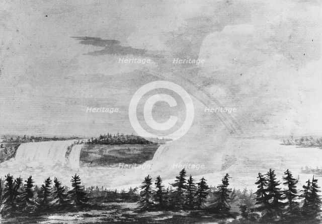 The Falls of Niagara (Copy after an Engraving in The Port Folio Magazine, March 1810), 1811-ca. 1813 Creator: Pavel Petrovic Svin'in.