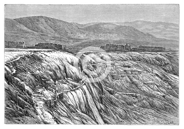 The Falls of Pambuk-Kaleh (or Tambuk), 1895. Artist: Unknown