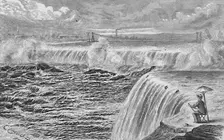 The Falls of St. Anthony 1883. Artist: Tietze