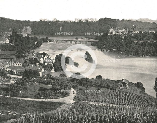 The Falls of the Rhine, Schaffhausen, Switzerland, 1895.  Creator: Francis Frith & Co.