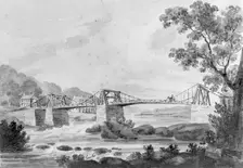 The Falls of the Schuylkill and Chain Bridge, 1811-ca. 1813. Creator: Pavel Petrovic Svin'in