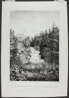 The Falls on the Amonoosuck, near the Mt. Washington House (Oakes White..., 1848. Creator: Isaac Sprague
