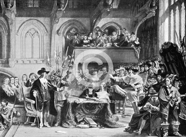 The famous trial of Charles I in Westminster Hall in January, 1649 (c1905). Artist: Unknown