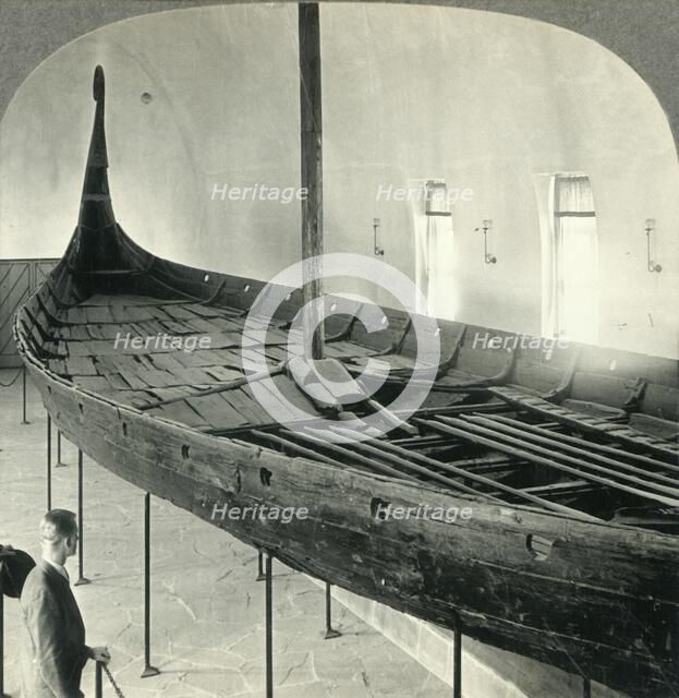 'The Famous Viking Ship (Restored) at the Bygdo Museum, Oslo, Norway', c1930s. Creator: Unknown.
