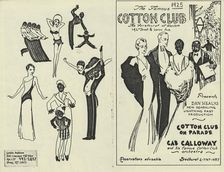 The Famous Cotton Club presents Dan Healy's Cotton Club on Parade with Cab Calloway..., 1925. Creator: Unknown
