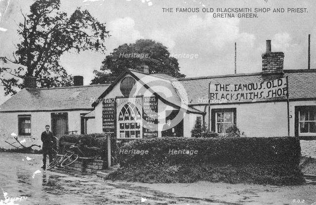 The famous old blacksmith's shop, Gretna Green, Dumfriesshire, Scotland, 20th century. Artist: Unknown