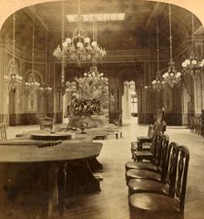 The famous Roulette Salon, Casino, Monte Carlo, Monaco 1897. Creator: Underwood & Underwood