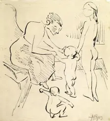 The Family 1913. Creator: Max Pechstein