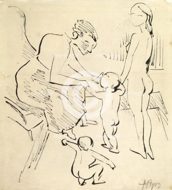 'The Family', 1913.  Creator: Max Pechstein.