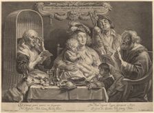 The Family Concert (As the old sing, so the young twitter). Creator: Boetius Adams Bolswert