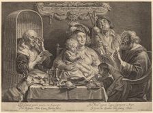 The Family Concert (As the old sing, so the young twitter). Creator: Boetius Adams Bolswert
