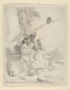 The Family of the oriental Peasant, from the Scherzi, ca. 1740. Creator: Giovanni Battista Tiepolo