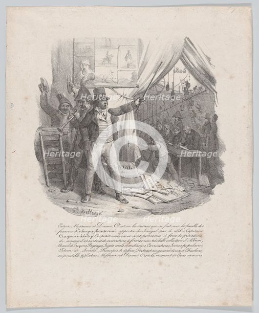 The Family of the Lithographautoccini, 1824. Creator: Hippolyte Bellangé.