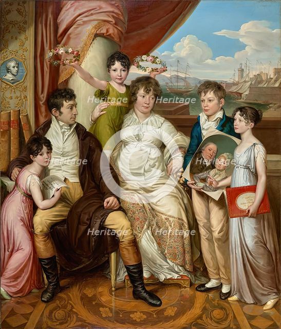 The family of the wholesaler Johann Christian Edler von Bruchmann, 1810. Creator: Josef Abel.