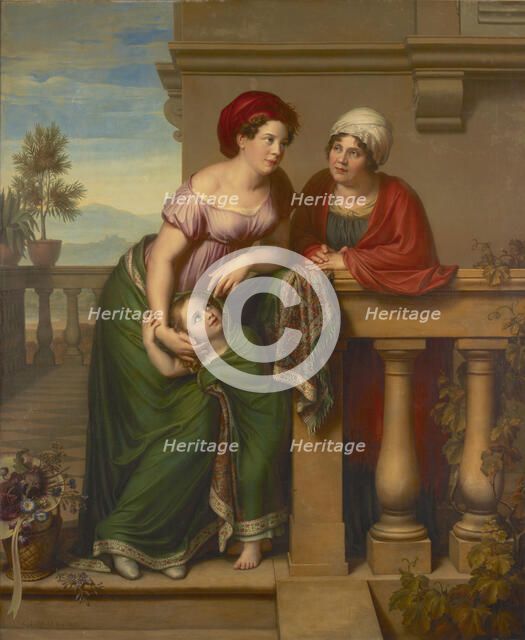 The Family of an Actress, 1816. Creator: Leybold, Karl Jakob Theodor (1786-1844).