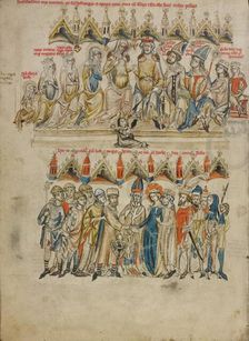 The Family of Berthold VI: The Marriage of Saint Hedwig and Heinrich; Vita beatae Hedwigis, 1353. Creator: Unknown