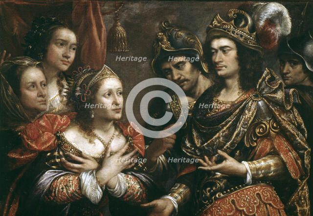 The Family of Darius' Darius I (580-486 BC), King of Persia, oil.